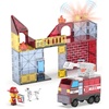 image:imageMAGNATILES Fire Station 50Piece Magnetic Construction Set The Original Magnetic Building Brand