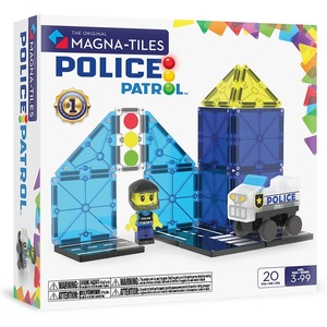 image:imageMAGNATILES Police Patrol 20Piece Magnetic Construction Set The Original Magnetic Building Brand