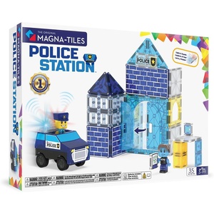 image:imageMAGNATILES Police Station 35Piece Magnetic Construction Set The Original Magnetic Building Brand
