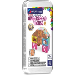 image:imageMAGNATILES microMAGS 24Piece Gingerbread House Travel Set The Original Magnetic Building BrandGingerbread