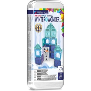 image:imageMAGNATILES microMAGS 24Piece Gingerbread House Travel Set The Original Magnetic Building BrandWinter Wonder