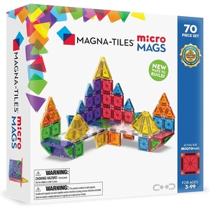 image:imageMAGNATILES microMAGS 70Piece Deluxe Magnetic Construction Set The Original Magnetic Building Brand