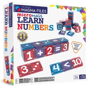 image:imageMAGNATILES microMAGS Learn Numbers 56Piece Magnetic Construction Set The Original Magnetic Building Brand