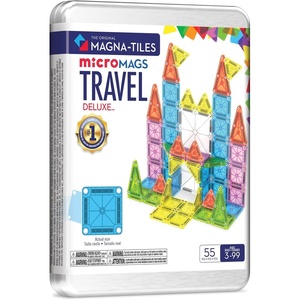 image:imageMAGNATILES microMAGS Travel Set Deluxe 55Piece Magnetic Construction Set The Original Magnetic Building Brand