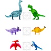 image:imageMAGNATILES Dino World XL 50Piece Magnetic Construction Set The ORIGINAL Magnetic Building Brand