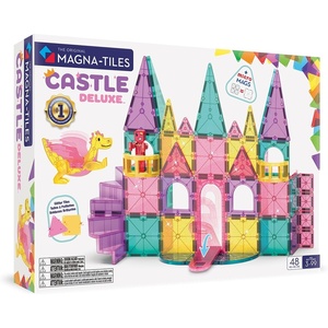 image:imageMAGNATILES Castle DLX 48Piece Magnetic Construction Set The Original Magnetic Building Brand
